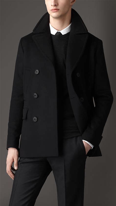 burberry virgin wool cashmere pea coat